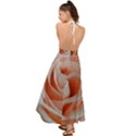 Soft Pink Rose Close Up Backless Maxi Beach Dress View2