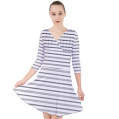 Casual Quarter Sleeve Front Wrap Dress by scharamo