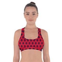 Summer dots Cross Back Sports Bra