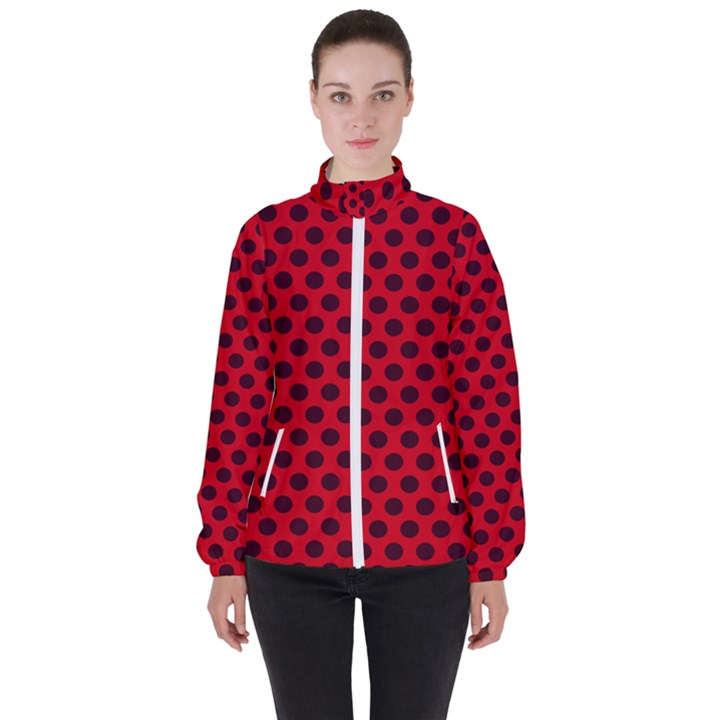 Summer dots Women s High Neck Windbreaker