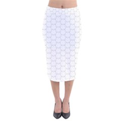 Hexagon Geometric Shape Velvet Midi Pencil Skirt