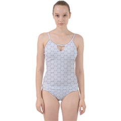 Hexagon Geometric Shape Cut Out Top Tankini Set