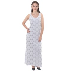 Hexagon Geometric Shape Sleeveless Velour Maxi Dress