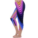 Wave Line Waveform Sound Purple Capri Winter Leggings  View2