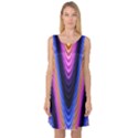 Wave Line Waveform Sound Purple Sleeveless Satin Nightdress View1