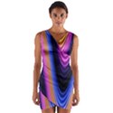 Wave Line Waveform Sound Purple Wrap Front Bodycon Dress View1