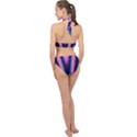 Wave Line Waveform Sound Purple Halter Side Cut Swimsuit View2