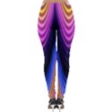 Wave Line Waveform Sound Purple Lightweight Velour Leggings View2