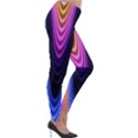 Wave Line Waveform Sound Purple Lightweight Velour Leggings View4