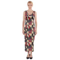 Pattern Textiles Fitted Maxi Dress