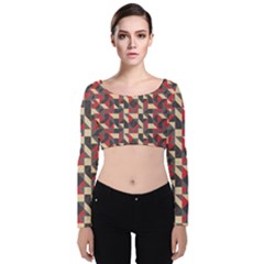 Pattern Textiles Velvet Long Sleeve Crop Top