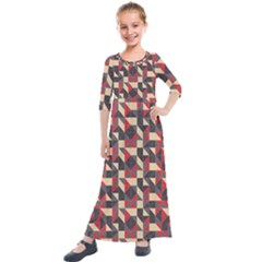 Pattern Textiles Kids  Quarter Sleeve Maxi Dress by HermanTelo