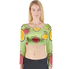 Seamless Healthy Fruit Long Sleeve Crop Top by HermanTelo