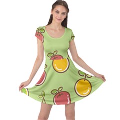 Seamless Healthy Fruit Cap Sleeve Dress