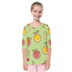 Seamless Healthy Fruit Kids  Quarter Sleeve Raglan Tee