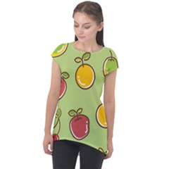 Seamless Healthy Fruit Cap Sleeve High Low Top by HermanTelo