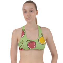 Seamless Healthy Fruit Criss Cross Racerback Sports Bra