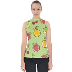 Seamless Healthy Fruit Mock Neck Shell Top by HermanTelo