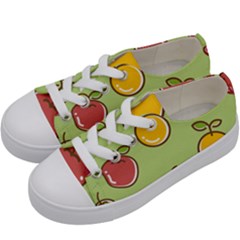 Seamless Healthy Fruit Kids  Low Top Canvas Sneakers