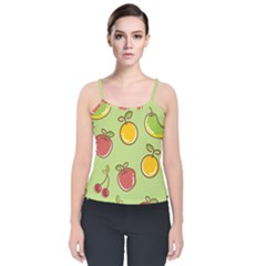 Seamless Healthy Fruit Velvet Spaghetti Strap Top by HermanTelo