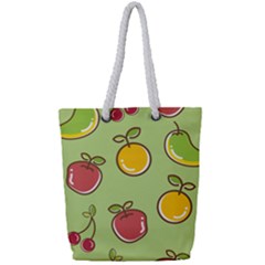 Seamless Healthy Fruit Full Print Rope Handle Tote (small) by HermanTelo