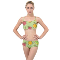 Seamless Healthy Fruit Layered Top Bikini Set