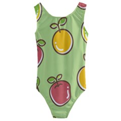 Seamless Healthy Fruit Kids  Cut-out Back One Piece Swimsuit by HermanTelo