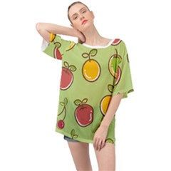 Seamless Healthy Fruit Oversized Chiffon Top