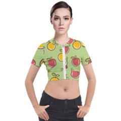 Seamless Healthy Fruit Short Sleeve Cropped Jacket by HermanTelo