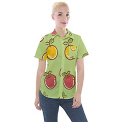 Seamless Healthy Fruit Women s Short Sleeve Pocket Shirt