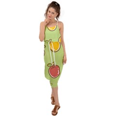 Seamless Healthy Fruit Waist Tie Cover Up Chiffon Dress