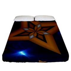 Star Background Fitted Sheet (king Size)