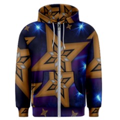 Star Background Men s Zipper Hoodie