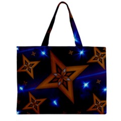 Star Background Zipper Mini Tote Bag