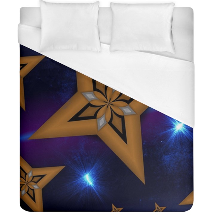 Star Background Duvet Cover (California King Size)