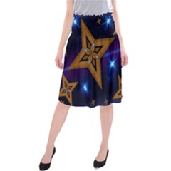 Star Background Midi Beach Skirt