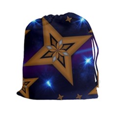 Star Background Drawstring Pouch (xxl)