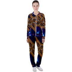 Star Background Casual Jacket And Pants Set