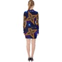 Star Background V-neck Bodycon Long Sleeve Dress View2