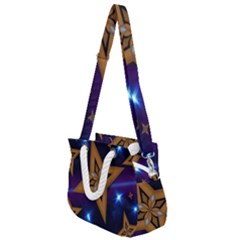 Star Background Rope Handles Shoulder Strap Bag by HermanTelo