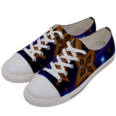 Star Background Women s Low Top Canvas Sneakers by HermanTelo