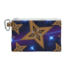 Star Background Canvas Cosmetic Bag (medium)