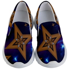 Star Background Kids  Lightweight Slip Ons by HermanTelo