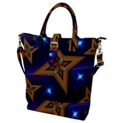 Star Background Buckle Top Tote Bag