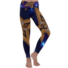 Star Background Kids  Lightweight Velour Classic Yoga Leggings