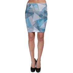 Triangle Blue Pattern Bodycon Skirt