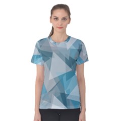 Triangle Blue Pattern Women s Cotton Tee