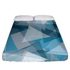 Triangle Blue Pattern Fitted Sheet (california King Size)