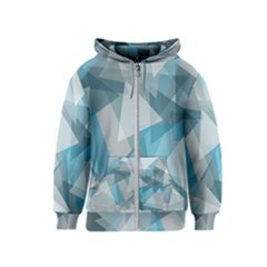 Triangle Blue Pattern Kids  Zipper Hoodie