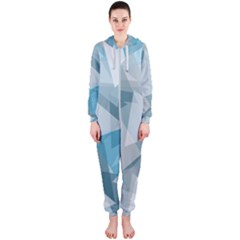 Triangle Blue Pattern Hooded Jumpsuit (ladies) 